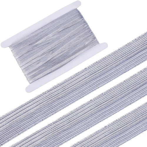 GORGECRAFT 24 Yards Hellgraues Gummiband 12.5mm Glitzer-Metallic-Band Flaches Elastisches Band Geflochtenes Stretchband Elastizität Gestricktes Gummiband Gurtband Bekleidungszubehör Zum Basteln GORGECRAFT 24 Yards Hellgraues Gummiband 12.5mm Glitzer-Metallic-Band Flaches Elastisches Band Geflochtenes Stretchband Elastizität Gestricktes Gummiband Gurtband Bekleidungszubehör Zum Basteln von GORGECRAFT