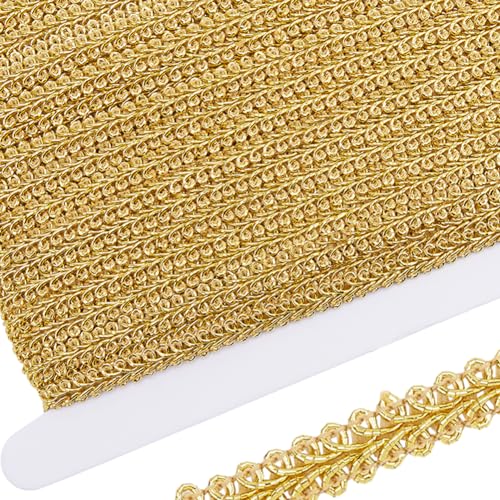 GORGECRAFT 25 Yards x 7mm Metallische Spitzenborte Bestickt Goldfarben Geflochten Tausendfüßler-Rand Bandapplikation Gewebte Gimp-Einfassung Besätze Nähen Weihnachten Zuhause Hochzeit Dekoration DIY GORGECRAFT 25 Yards x 7mm Metallische Spitzenborte Bestickt Goldfarben Geflochten Tausendfüßler-Rand Bandapplikation Gewebte Gimp-Einfassung Besätze Nähen Weihnachten Zuhause Hochzeit Dekoration DIY von GORGECRAFT