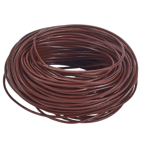 GORGECRAFT 25 m X 1.5mm Runde Lederschnüre Echtes Lederband Rindslederseil Sattelbraun Lederstreifen Riemen Perlen Geflochtene Fäden Für Die Herstellung von Armbändern Schmuck Schlüsselanhänger Schlü GORGECRAFT 25 m X 1.5mm Runde Lederschnüre Echtes Lederband Rindslederseil Sattelbraun Lederstreifen Riemen Perlen Geflochtene Fäden Für Die Herstellung von Armbändern Schmuck Schlüsselanhänger Schlü von GORGECRAFT
