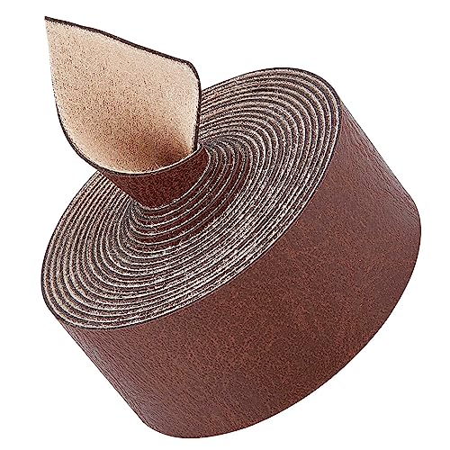 GORGECRAFT 25mm Breite Braune Büffellederstreifen Mit Künstlicher Narbung 79" Lange PU-Leder-Gürtelriemen 1.2mm Dickes Einseitiges Flaches Lederband Rolle Aus Mattem Kunstleder Zum Basteln Schnüren GORGECRAFT 25mm Breite Braune Büffellederstreifen Mit Künstlicher Narbung 79" Lange PU-Leder-Gürtelriemen 1.2mm Dickes Einseitiges Flaches Lederband Rolle Aus Mattem Kunstleder Zum Basteln Schnüren von GORGECRAFT