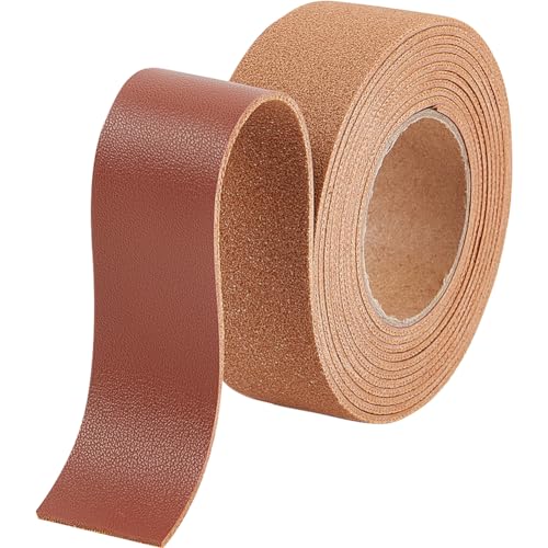 GORGECRAFT 25mm Breite Riemen Aus Litschi-Maserungsleder 200cm Langes Flaches Lederband 1.7mm Dicke Streifen Aus Kunstleder Geflochtene Fäden Für Heimwerkerarbeiten Gürtelgriffe Sienaerde GORGECRAFT 25mm Breite Riemen Aus Litschi-Maserungsleder 200cm Langes Flaches Lederband 1.7mm Dicke Streifen Aus Kunstleder Geflochtene Fäden Für Heimwerkerarbeiten Gürtelgriffe Sienaerde von GORGECRAFT