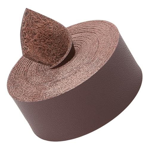 GORGECRAFT 25mm Breite Vollnarbenlederstreifen 78" Lange Flache Lederschnur 1.2mm Dick Einseitige Kunstlederriemenfäden Für Heimwerker Gürtel Schmuckherstellung Werkzeugwerkstatt Kokosnuss Braun von GORGECRAFT