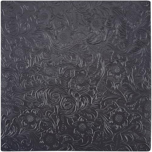 GORGECRAFT 25x25cm Große Rindslederblätter Mit Floraler Prägung 1.6mm Stoßartige Textur Echte Crazy Horse Lederstücke Schwarzes Quadratisches Schlichtes Geometrisches Muster Bedruckter Lederstoff GORGECRAFT 25x25cm Große Rindslederblätter Mit Floraler Prägung 1.6mm Stoßartige Textur Echte Crazy Horse Lederstücke Schwarzes Quadratisches Schlichtes Geometrisches Muster Bedruckter Lederstoff von GORGECRAFT