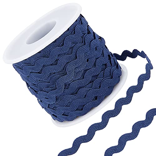 GORGECRAFT 27 Yard/25 m Rick Rack Trim Ribbon Dark Blue Wave Nähen Biegen Fransen Trim 5 mm/0.2 Zoll Für DIY Nähhandwerk Hochzeit Brautkleid Verschönerung Party Dekoration Geschenkverpackung Zubehör GORGECRAFT 27 Yard/25 m Rick Rack Trim Ribbon Dark Blue Wave Nähen Biegen Fransen Trim 5 mm/0.2 Zoll Für DIY Nähhandwerk Hochzeit Brautkleid Verschönerung Party Dekoration Geschenkverpackung Zubehör von GORGECRAFT