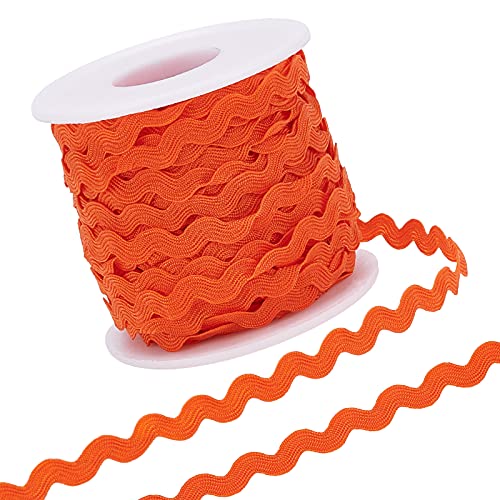 GORGECRAFT 27 Yard/25 m Rick Rack Trim Ribbon Wave Nähen Biegen Fransen Trim 5mm/0.2 Zoll Zum Nähen von Blumen Machen Hochzeit Spitzenband Handwerk (Orange) von GORGECRAFT