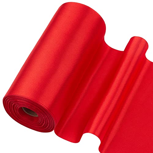 GORGECRAFT 27 Yards X 6 Zoll Breites Doppelseitiges Satinband Auf Rolle Roter Fester Stoff Großes Band Zum Verpacken Eröffnung Stuhlschärpe Blumenstrauß Schleifenherstellung GORGECRAFT 27 Yards X 6 Zoll Breites Doppelseitiges Satinband Auf Rolle Roter Fester Stoff Großes Band Zum Verpacken Eröffnung Stuhlschärpe Blumenstrauß Schleifenherstellung von GORGECRAFT