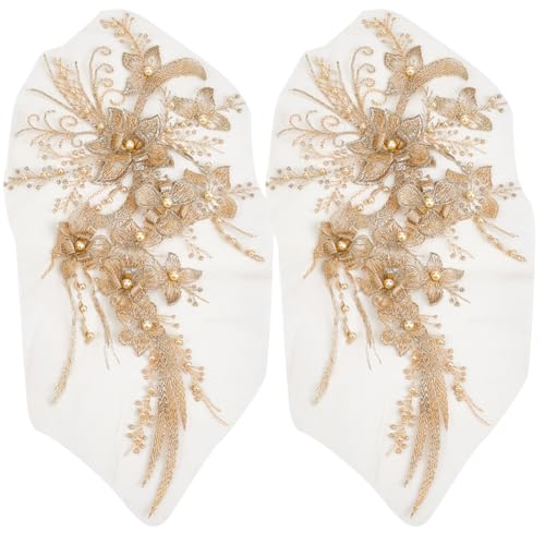 GORGECRAFT 2Stk 3D-Blumengarn Netz-Nagelperlen-Applikation Netzgaze Tüll Zum Aufnähen Stickerei Florale Aufnäher Abziehbilder Für Hochzeit Brautkleid Kleidung Stoff Basteln DIY-Dekoration Navajo-Weiß GORGECRAFT 2Stk 3D-Blumengarn Netz-Nagelperlen-Applikation Netzgaze Tüll Zum Aufnähen Stickerei Florale Aufnäher Abziehbilder Für Hochzeit Brautkleid Kleidung Stoff Basteln DIY-Dekoration Navajo-Weiß von GORGECRAFT