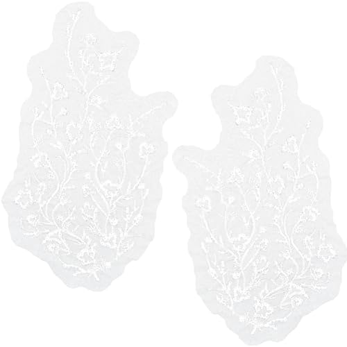 GORGECRAFT 2Stk 3D-Perlenstickerei-Spitzenapplikation Pailletten Zum Aufnähen Auf Stoff Blumenkragenbesatz Aufnäher Für Hochzeitskleid Brautkleidung Jacke Tasche DIY-Basteln Weiß GORGECRAFT 2Stk 3D-Perlenstickerei-Spitzenapplikation Pailletten Zum Aufnähen Auf Stoff Blumenkragenbesatz Aufnäher Für Hochzeitskleid Brautkleidung Jacke Tasche DIY-Basteln Weiß von GORGECRAFT