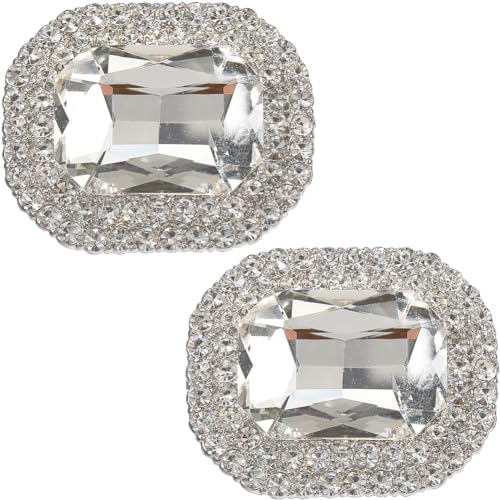 GORGECRAFT 2Stk Strass-Schuhclips Für Hochzeiten Abnehmbarer Schuhschnallenclip 38 x 31mm Elegante Kristall-Schuhdekoration Schuhe Schmuckdekoration Für Flache Absätze Kleider Clutches Transparent GORGECRAFT 2Stk Strass-Schuhclips Für Hochzeiten Abnehmbarer Schuhschnallenclip 38 x 31mm Elegante Kristall-Schuhdekoration Schuhe Schmuckdekoration Für Flache Absätze Kleider Clutches Transparent von GORGECRAFT