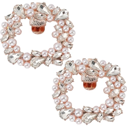 GORGECRAFT 2Stk Strass-Schuhclips Für Hochzeiten Abnehmbarer Schuhschnallenclip 45x 40mm Oval Elegante Kristall-Schuhdekoration Mit Kunststoff-Imitationsperle Flache Schuhe Absätze Clutches Licht Gold GORGECRAFT 2Stk Strass-Schuhclips Für Hochzeiten Abnehmbarer Schuhschnallenclip 45x 40mm Oval Elegante Kristall-Schuhdekoration Mit Kunststoff-Imitationsperle Flache Schuhe Absätze Clutches Licht Gold von GORGECRAFT