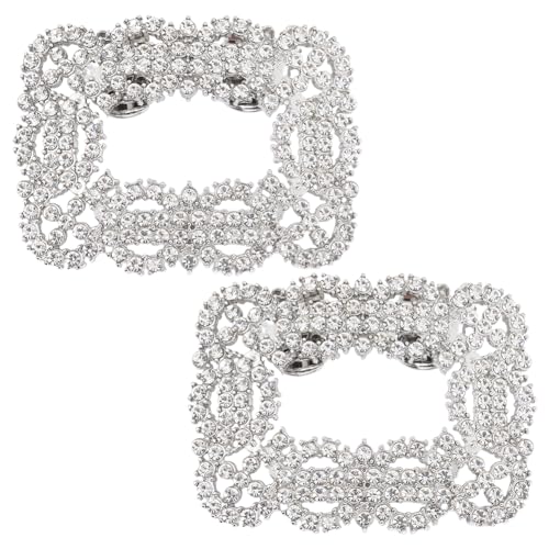 GORGECRAFT 2Stk Strass-Schuhclips Für Hochzeiten Abnehmbarer Schuhschnallenclip 55 x 41mm Elegante Kristall-Schuhdekoration Schuhe Schmuckdekoration Für Flache Absätze Hüte Kleider Clutches Silber GORGECRAFT 2Stk Strass-Schuhclips Für Hochzeiten Abnehmbarer Schuhschnallenclip 55 x 41mm Elegante Kristall-Schuhdekoration Schuhe Schmuckdekoration Für Flache Absätze Hüte Kleider Clutches Silber von GORGECRAFT