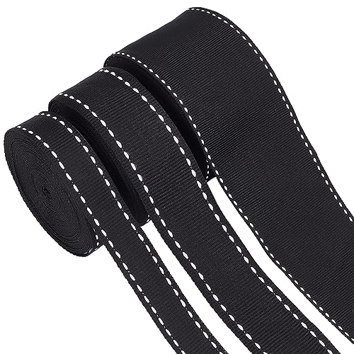 GORGECRAFT 3 Größen 15mm bis 38mm Schwarzes Ripsband Mit Nahtkante 15 Yards Sattelbaumwollband Mit Weißen Doppelseitigen Kantenlinien Genähtes Gurtband Zum Nähen Basteln Geschenkverpackungen Verpacken GORGECRAFT 3 Größen 15mm bis 38mm Schwarzes Ripsband Mit Nahtkante 15 Yards Sattelbaumwollband Mit Weißen Doppelseitigen Kantenlinien Genähtes Gurtband Zum Nähen Basteln Geschenkverpackungen Verpacken von GORGECRAFT