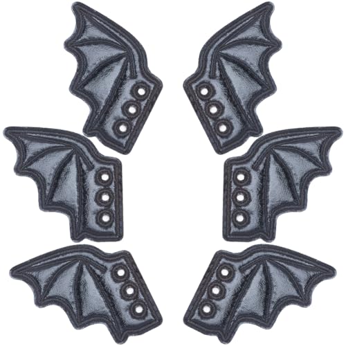 GORGECRAFT 3 Paar Flügel Schuhanhänger Schwarze Schuhdekorationen Mit 3 Löchern Stoff Halloween Fledermausflügel Anhänger Dekoration Für Schuhe Schlittschuhe Stiefel Turnschuhe DIY Dekorationszubehör GORGECRAFT 3 Paar Flügel Schuhanhänger Schwarze Schuhdekorationen Mit 3 Löchern Stoff Halloween Fledermausflügel Anhänger Dekoration Für Schuhe Schlittschuhe Stiefel Turnschuhe DIY Dekorationszubehör von GORGECRAFT