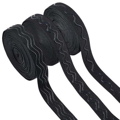 GORGECRAFT 3 Rolle 14mx2cm Breit Rutschfestes Elastisches Band Gewelltes Silikon Elastisches Greiferband Stretch Gummibänder Gürtelbund Für Kleidung Kleidungsstücke Nähen Basteln Sportshorts Schwarz GORGECRAFT 3 Rolle 14mx2cm Breit Rutschfestes Elastisches Band Gewelltes Silikon Elastisches Greiferband Stretch Gummibänder Gürtelbund Für Kleidung Kleidungsstücke Nähen Basteln Sportshorts Schwarz von GORGECRAFT