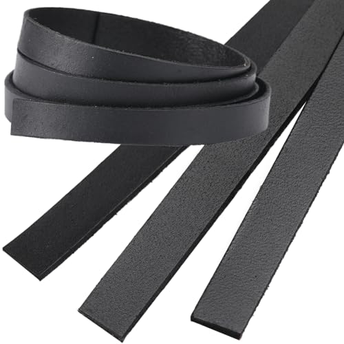 GORGECRAFT 3 Rolle 80cm X 10mm Flaches Lederband Echtlederstreifen 2mm Dick Schwarzes Lederband Rindslederschnur Flechtfaden Seil Für Armbänder Halsketten Schmuckherstellung Gürtel DIY Kunsthandwerk GORGECRAFT 3 Rolle 80cm X 10mm Flaches Lederband Echtlederstreifen 2mm Dick Schwarzes Lederband Rindslederschnur Flechtfaden Seil Für Armbänder Halsketten Schmuckherstellung Gürtel DIY Kunsthandwerk von GORGECRAFT
