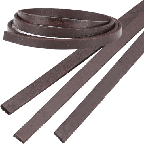 GORGECRAFT 3 Rolle Echtlederstreifen 6mm Breit Flaches Lederband 2mm Dick Rindslederband Schnur Flechtfaden Seil Für Armbänder Halsketten Schmuckherstellung Gürtel DIY-Handwerk Kokosnuss Braun GORGECRAFT 3 Rolle Echtlederstreifen 6mm Breit Flaches Lederband 2mm Dick Rindslederband Schnur Flechtfaden Seil Für Armbänder Halsketten Schmuckherstellung Gürtel DIY-Handwerk Kokosnuss Braun von GORGECRAFT