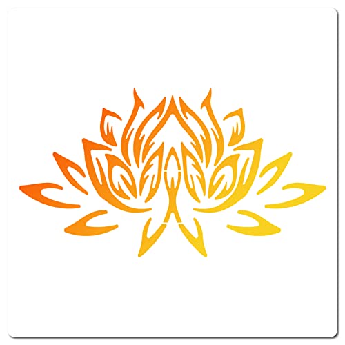 GORGECRAFT 30 x 30 cm Große Lotus-Wandschablone Aus Kunststoff Mit Blumenmuster Wiederverwendbar Quadratische Schablonen Zum Malen Auf Holz Wand Sammelalbum Karte Boden- Und Fliesenzeichnung GORGECRAFT 30 x 30 cm Große Lotus-Wandschablone Aus Kunststoff Mit Blumenmuster Wiederverwendbar Quadratische Schablonen Zum Malen Auf Holz Wand Sammelalbum Karte Boden- Und Fliesenzeichnung von GORGECRAFT