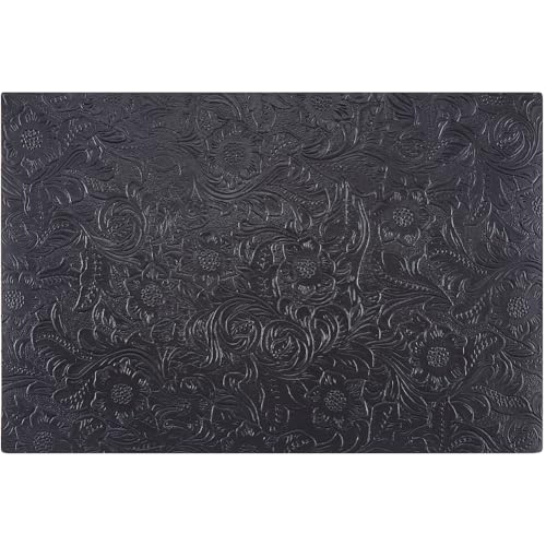 GORGECRAFT 30x20cm Dicke Vorgeschnittene Lederstücke Mit Bump Textur Schwarzes Schlichtes Mit Blumen Bedrucktes Rindsleder Kunsthandwerk Crazy Horse Lederstoff Zum Basteln von Ohrringen GORGECRAFT 30x20cm Dicke Vorgeschnittene Lederstücke Mit Bump Textur Schwarzes Schlichtes Mit Blumen Bedrucktes Rindsleder Kunsthandwerk Crazy Horse Lederstoff Zum Basteln von Ohrringen von GORGECRAFT