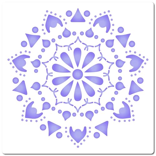 GORGECRAFT 30x30cm Große Mandala Schablone Mit Blumenmuster Wiederverwendbar Ausgehöhlte PET Vorlage Zeichenschablonen Kunsthandwerk Zum Malen Auf Holz Wänden Türen Leinwand Heimdekoration Kartenherst GORGECRAFT 30x30cm Große Mandala Schablone Mit Blumenmuster Wiederverwendbar Ausgehöhlte PET Vorlage Zeichenschablonen Kunsthandwerk Zum Malen Auf Holz Wänden Türen Leinwand Heimdekoration Kartenherst von GORGECRAFT