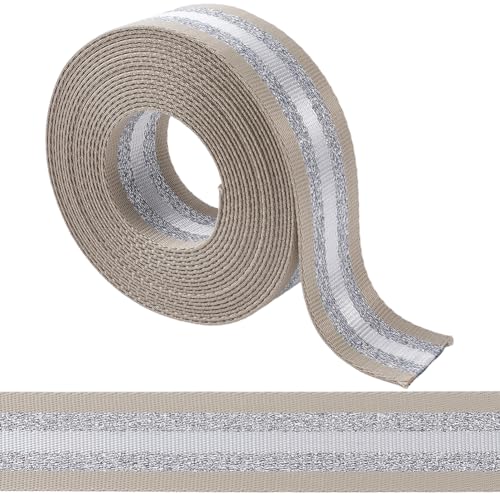 GORGECRAFT 38mm Breites Gestreiftes Nylon Gurtband Strapazierfähiges Gurtband 4.6 m Metallisch Silber Weiß Gestreift Rucksackgurte Hellbrauner Nylongürtel Für Heimwerker Nähen Basteln Griffe Taschen GORGECRAFT 38mm Breites Gestreiftes Nylon Gurtband Strapazierfähiges Gurtband 4.6 m Metallisch Silber Weiß Gestreift Rucksackgurte Hellbrauner Nylongürtel Für Heimwerker Nähen Basteln Griffe Taschen von GORGECRAFT