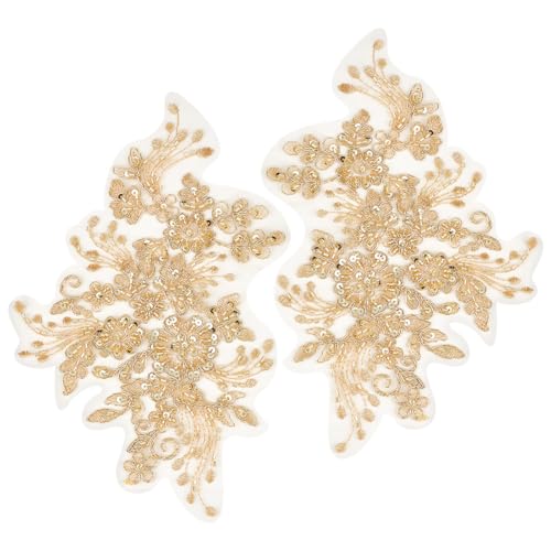 GORGECRAFT 3D Pailletten Bestickte Spitzenapplikation Blumen Zum Aufnähen von Besatzflicken Glitzer-Pailletten-Perlen Blumenkragen Stoffbastel-Dekoration Flicken Zum Nähen von Kleiderhosen Gold GORGECRAFT 3D Pailletten Bestickte Spitzenapplikation Blumen Zum Aufnähen von Besatzflicken Glitzer-Pailletten-Perlen Blumenkragen Stoffbastel-Dekoration Flicken Zum Nähen von Kleiderhosen Gold von GORGECRAFT