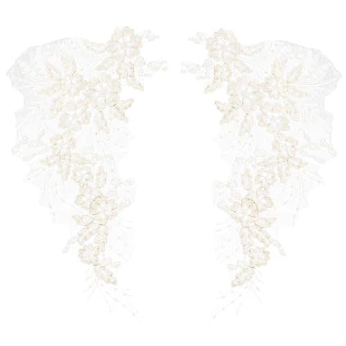 GORGECRAFT 3D-Pailletten-Blumen-Applikation, 39 x 23 cm, Beige, Polyester, Glitzer, Blumenstickerei, Aufnäher, Kragen, Dekoration, Spitze, für Hochzeit, Kostüm, Kleid, Nähen, DIY, Bekleidungszubehör GORGECRAFT 3D-Pailletten-Blumen-Applikation, 39 x 23 cm, Beige, Polyester, Glitzer, Blumenstickerei, Aufnäher, Kragen, Dekoration, Spitze, für Hochzeit, Kostüm, Kleid, Nähen, DIY, Bekleidungszubehör von GORGECRAFT