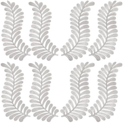 GORGECRAFT 4 Paar Blätter Aufnäher Zum Aufbügeln Silberfarbener Efeublatt Stickerei Aufnäher Blätter Ranken Spitzen Applikation Stoff Reparatur Flicken Für Kleidung Jeans Jacke Hose Weste Rucksack App GORGECRAFT 4 Paar Blätter Aufnäher Zum Aufbügeln Silberfarbener Efeublatt Stickerei Aufnäher Blätter Ranken Spitzen Applikation Stoff Reparatur Flicken Für Kleidung Jeans Jacke Hose Weste Rucksack App von GORGECRAFT