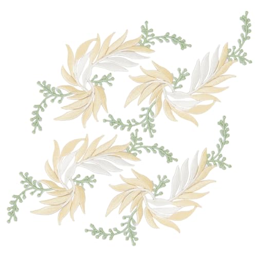 GORGECRAFT 4 Stück 2 Stile Blätter Zum Aufbügeln Champagnergelb Große Bestickte Aufnäher Blattrebe Aufnäher Blatt-Stickapplikation Für Kleidungsstücke Vorhänge Kissen Decken Kleidungsverzierungen GORGECRAFT 4 Stück 2 Stile Blätter Zum Aufbügeln Champagnergelb Große Bestickte Aufnäher Blattrebe Aufnäher Blatt-Stickapplikation Für Kleidungsstücke Vorhänge Kissen Decken Kleidungsverzierungen von GORGECRAFT