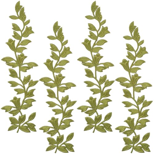 GORGECRAFT 4 Stück Bestickte Aufnäher Mit Rankenmotiv Blätter Spitzenstoff Nähen Grüne Blätter Aufnäher Besatz Applikation Spitze Für Frauen DIY Nähen Besatz Hochzeitskleid Zubehör Kleidung Vorhänge GORGECRAFT 4 Stück Bestickte Aufnäher Mit Rankenmotiv Blätter Spitzenstoff Nähen Grüne Blätter Aufnäher Besatz Applikation Spitze Für Frauen DIY Nähen Besatz Hochzeitskleid Zubehör Kleidung Vorhänge von GORGECRAFT