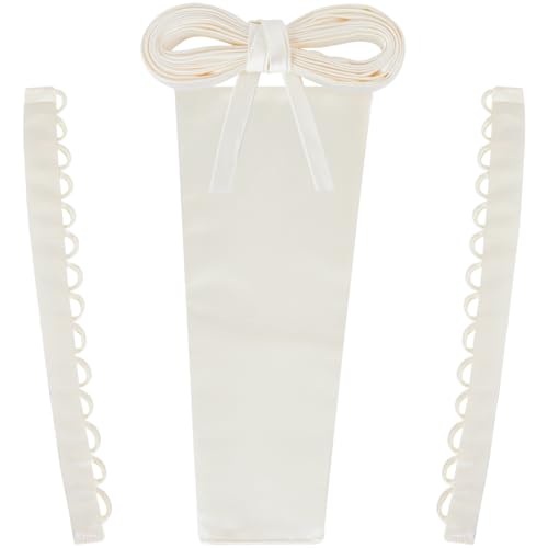 GORGECRAFT 4 Stück Korsett Rücken Set Aus Weißem Stoff Und Satin Schnürung Verlängerungsreißverschluss Ersatz Verstellbare Bänder Hochzeitskleid Korsetts Für Abschlussball Formelle Kleidung DIY Bastel von GORGECRAFT