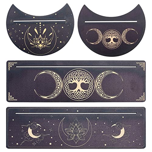 GORGECRAFT 4 Stück Tarotkartenständer Aus Holz Mond Lotus Baum des Lebens Muster Tarotkarte Schwarzer Altarständer Rechteckige Mondform Tarotkartenständer Für Hexenweisheiten Zeremonielles Zubehör GORGECRAFT 4 Stück Tarotkartenständer Aus Holz Mond Lotus Baum des Lebens Muster Tarotkarte Schwarzer Altarständer Rechteckige Mondform Tarotkartenständer Für Hexenweisheiten Zeremonielles Zubehör von GORGECRAFT