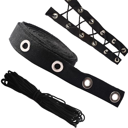 GORGECRAFT 3.7mx20 mm Breite Schwarze Baumwollbänder Mit Ösenringen Köperstreifen-Baumwollbänder Ösenband Metallösenbesatz Ton-Ösenringe Mit 10 m Schwarzer Baumwollschnur Für Bekleidungszubehör GORGECRAFT 3.7mx20 mm Breite Schwarze Baumwollbänder Mit Ösenringen Köperstreifen-Baumwollbänder Ösenband Metallösenbesatz Ton-Ösenringe Mit 10 m Schwarzer Baumwollschnur Für Bekleidungszubehör von GORGECRAFT