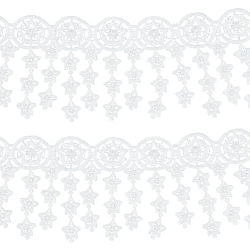 GORGECRAFT 4.6 m Weißer Spitzenbesatz Mit Quaste Stern Besticktes Fransenband 9cm Breit Faser Venedig Nähen Häkelspitze Stoff Stickerei Applikation Aufnäher Aufkleber Für Heimwerker Basteln Geschenkve GORGECRAFT 4.6 m Weißer Spitzenbesatz Mit Quaste Stern Besticktes Fransenband 9cm Breit Faser Venedig Nähen Häkelspitze Stoff Stickerei Applikation Aufnäher Aufkleber Für Heimwerker Basteln Geschenkve von GORGECRAFT