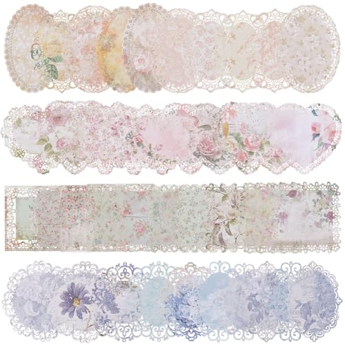 GORGECRAFT 40 Stück 4 Stile Mit Spitze Eingefasst Vintage Scrapbook Papier Blumenmuster Herz Oval Quadratisch Dekoratives Spitzenpapier Für Scrapbooking Junk Journal Kartenherstellung Bilderrahmen GORGECRAFT 40 Stück 4 Stile Mit Spitze Eingefasst Vintage Scrapbook Papier Blumenmuster Herz Oval Quadratisch Dekoratives Spitzenpapier Für Scrapbooking Junk Journal Kartenherstellung Bilderrahmen von GORGECRAFT