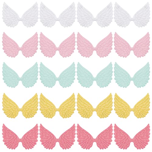 GORGECRAFT 40 Stück 5 Farben Glitzer Engelsflügel Stoff Geprägt Schillernde Mini Flügel Aufnäher Pailletten Applikation Für DIY Basteltasche Haarschmuck Hemden Jeans Nähen Kleidung Ornament Zubehör GORGECRAFT 40 Stück 5 Farben Glitzer Engelsflügel Stoff Geprägt Schillernde Mini Flügel Aufnäher Pailletten Applikation Für DIY Basteltasche Haarschmuck Hemden Jeans Nähen Kleidung Ornament Zubehör von GORGECRAFT