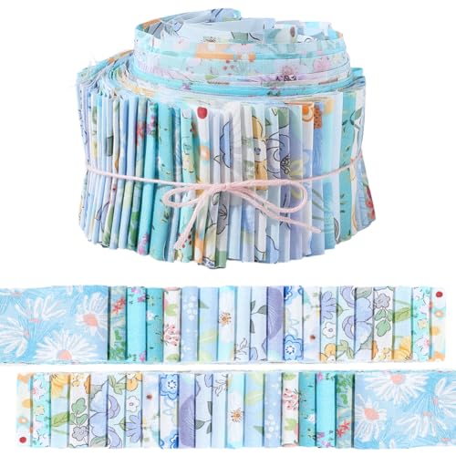 GORGECRAFT 40 Stück Baumwoll Steppstreifen 1 m X 6.5cm Blauer Quiltstoff Mit Blumenmuster Jelly Rolls Chinoiserie Frühling/Sommer Vorgeschnittener Patchwork Für Decken Teppiche Polster Heimdekoration GORGECRAFT 40 Stück Baumwoll Steppstreifen 1 m X 6.5cm Blauer Quiltstoff Mit Blumenmuster Jelly Rolls Chinoiserie Frühling/Sommer Vorgeschnittener Patchwork Für Decken Teppiche Polster Heimdekoration von GORGECRAFT