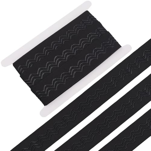 GORGECRAFT 40 mm breites schwarzes Silikon-rutschfestes elastisches Greiferband 5 m flacher Bund mit 3 wellenförmigen Gummistreifen, Stretchband für Heimwerker, Nähen, Basteln, Unterwäsche GORGECRAFT 40 mm breites schwarzes Silikon-rutschfestes elastisches Greiferband 5 m flacher Bund mit 3 wellenförmigen Gummistreifen, Stretchband für Heimwerker, Nähen, Basteln, Unterwäsche von GORGECRAFT