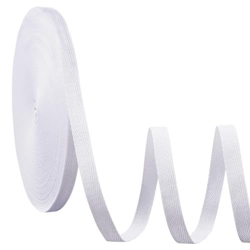 GORGECRAFT 45m Köperbandstoff 12.5mm Breit Fischgräten-Köper Schrägband Gurtband Buchbindung Umreifung Für Kleidung Geschenkverpackungen Heimdekoration Nähen Basteln Besatz Weiß GORGECRAFT 45m Köperbandstoff 12.5mm Breit Fischgräten-Köper Schrägband Gurtband Buchbindung Umreifung Für Kleidung Geschenkverpackungen Heimdekoration Nähen Basteln Besatz Weiß von GORGECRAFT