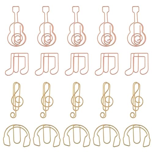 GORGECRAFT 48Stk 4 Stile Gitarren-Büroklammernhalter Lustiger Musiknoten-Lesezeichen-Markierungs-Büroklammern Musical-Serie Roségold-Markierung Dokumentenorganisation Für Büro Schule Notizbuch GORGECRAFT 48Stk 4 Stile Gitarren-Büroklammernhalter Lustiger Musiknoten-Lesezeichen-Markierungs-Büroklammern Musical-Serie Roségold-Markierung Dokumentenorganisation Für Büro Schule Notizbuch von GORGECRAFT