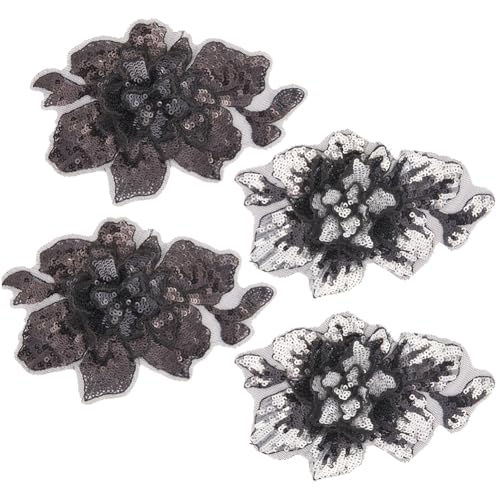 GORGECRAFT 4Stk 2 Stile 3D-Blumen-Spitzen-Stickerei-Applikationen Spitze Nähen Faser-Ornamente Zubehör Pailletten-Kragen Korsage Ausschnitt DIY-Kleidungszubehör Aufnäher Aufnäher Zum Reparieren GORGECRAFT 4Stk 2 Stile 3D-Blumen-Spitzen-Stickerei-Applikationen Spitze Nähen Faser-Ornamente Zubehör Pailletten-Kragen Korsage Ausschnitt DIY-Kleidungszubehör Aufnäher Aufnäher Zum Reparieren von GORGECRAFT