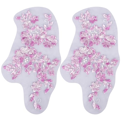 GORGECRAFT 4Stk Pailletten-Bestickte Blumen-Spitzen-Applikation Pflaumenfarben Perlenbesatz Flicken Zum Aufnähen Auf Stoff Mit Blumenmotiv Kragenflicken Für Hochzeitskleid Kleid Tasche Dekoration DIY GORGECRAFT 4Stk Pailletten-Bestickte Blumen-Spitzen-Applikation Pflaumenfarben Perlenbesatz Flicken Zum Aufnähen Auf Stoff Mit Blumenmotiv Kragenflicken Für Hochzeitskleid Kleid Tasche Dekoration DIY von GORGECRAFT