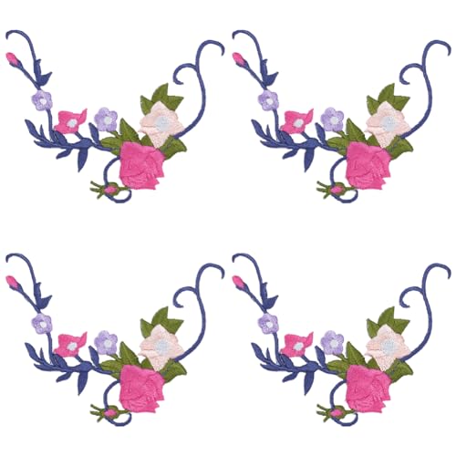 GORGECRAFT 4Stk Rosafarbene Blumen-Aufnäher Zum Aufbügeln Bestickte Applikationen Verzierungen Nähen Dekorative Blumen-Aufnäher Für Kleidung Taschen Hüte Jeans DIY-Zubehör Stickerei-Dekoration GORGECRAFT 4Stk Rosafarbene Blumen-Aufnäher Zum Aufbügeln Bestickte Applikationen Verzierungen Nähen Dekorative Blumen-Aufnäher Für Kleidung Taschen Hüte Jeans DIY-Zubehör Stickerei-Dekoration von GORGECRAFT