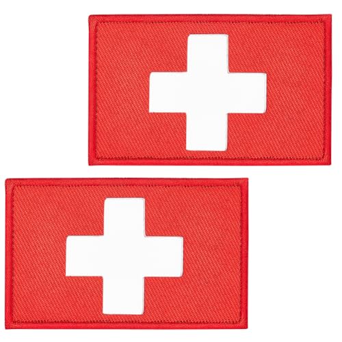 GORGECRAFT 4Stk Sanitäter Rotes Kreuz Aufnäher Erste Hilfe Morable Patches Moral Klettabzeichen Molle Kreuz Muster Dekorative Applikation Patch Für Rucksack Tasche Hut Kleidung Jacken Uniform von GORGECRAFT