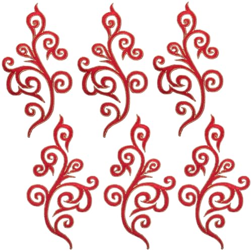 GORGECRAFT 5 Paar Blumen Stickerei Applikation Im Ethno Stil Zum Aufnähen Goldener Besatz Zum Aufbügeln Auf Kranz Patch Florale Bestickte Applikationen Für Heimwerker Nähen Basteln Jäten Kleider Stoff von GORGECRAFT
