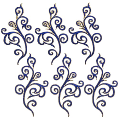 GORGECRAFT 5 Paar Kranz Aufnäher Florale Bestickte Applikationen Im Ethno Stil Zum Aufnähen Goldene Borte Zum Aufbügeln Blumen Stickerei Applikation Für Heimwerker Nähen Basteln Jäten Kleider Stoffsch von GORGECRAFT