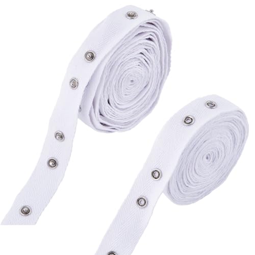 GORGECRAFT 5 Yard Metall-Druckknopfband Weißes Nähband Druckknöpfe Knopfbesatz-Sets Weicher Stoff Nähverschluss Druckstreifen Nietenknöpfe Polyesterrollen Zum Aufnähen von DIY-Kleidung Ersatzzubehör GORGECRAFT 5 Yard Metall-Druckknopfband Weißes Nähband Druckknöpfe Knopfbesatz-Sets Weicher Stoff Nähverschluss Druckstreifen Nietenknöpfe Polyesterrollen Zum Aufnähen von DIY-Kleidung Ersatzzubehör von GORGECRAFT