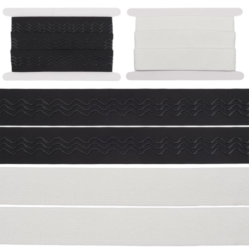 GORGECRAFT 5 m 2 Farben 40 mm breites Silikon-Anti-Rutsch-Gummi-Stretchband mit 3 gewellten Streifen, Silikon-Polyester-Gurtband für Heimwerker, Nähen, Fahrrad-Shorts, Bekleidungszubehör GORGECRAFT 5 m 2 Farben 40 mm breites Silikon-Anti-Rutsch-Gummi-Stretchband mit 3 gewellten Streifen, Silikon-Polyester-Gurtband für Heimwerker, Nähen, Fahrrad-Shorts, Bekleidungszubehör von GORGECRAFT