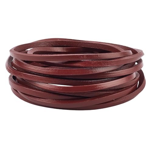 GORGECRAFT 5 m Rindslederband Echtlederstreifen 5mm Breit Flaches Lederband 4mm Dick Sattelbraun Flechtfaden Seil Für Armbänder Halsketten Schmuckherstellung Stiefelschnüre Gürtel DIY Bastelarbeiten GORGECRAFT 5 m Rindslederband Echtlederstreifen 5mm Breit Flaches Lederband 4mm Dick Sattelbraun Flechtfaden Seil Für Armbänder Halsketten Schmuckherstellung Stiefelschnüre Gürtel DIY Bastelarbeiten von GORGECRAFT