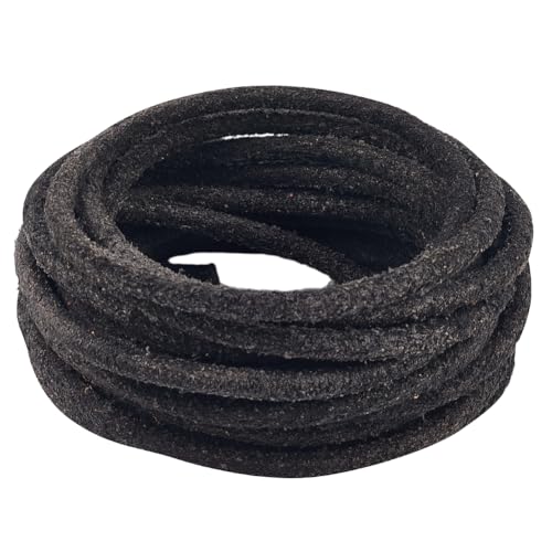 GORGECRAFT 5 m X 5.5mm Rundes Lederband Mattiertes Echtlederband Schwarzes Rindsleder Flechtseil Natürliches Yak Fell Perlenfäden Für Die Schmuckherstellung Armbänder Halsketten Schlüsselanhänger Schn GORGECRAFT 5 m X 5.5mm Rundes Lederband Mattiertes Echtlederband Schwarzes Rindsleder Flechtseil Natürliches Yak Fell Perlenfäden Für Die Schmuckherstellung Armbänder Halsketten Schlüsselanhänger Schn von GORGECRAFT