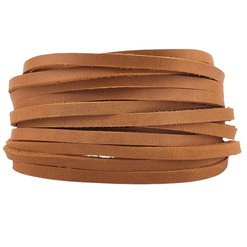 GORGECRAFT 5 m X 5mm X 2mm Echte Flache Lederschnüre Crazy Horse Lederstreifen Genarbtes Rindsleder Schnur Zum Flechten Fadenseil Für Bastelarbeiten Halsketten Armbänder Schlüsselanhänger Schmuckherst GORGECRAFT 5 m X 5mm X 2mm Echte Flache Lederschnüre Crazy Horse Lederstreifen Genarbtes Rindsleder Schnur Zum Flechten Fadenseil Für Bastelarbeiten Halsketten Armbänder Schlüsselanhänger Schmuckherst von GORGECRAFT